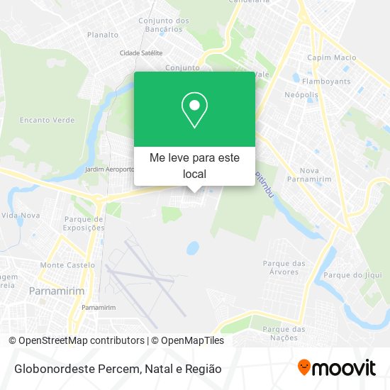 Globonordeste Percem mapa