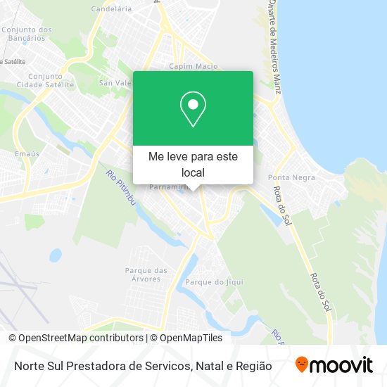 Norte Sul Prestadora de Servicos mapa