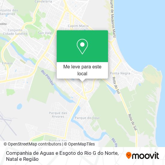 Companhia de Aguas e Esgoto do Rio G do Norte mapa