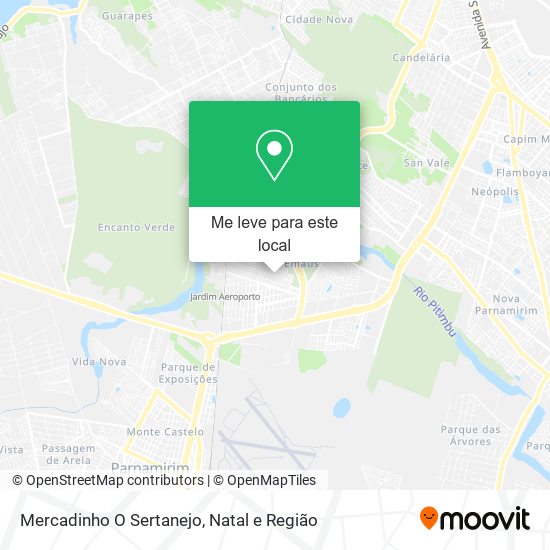 Mercadinho O Sertanejo mapa