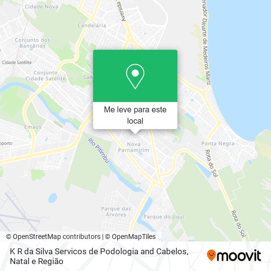 K R da Silva Servicos de Podologia and Cabelos mapa