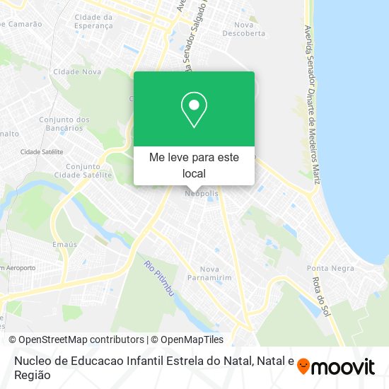 Nucleo de Educacao Infantil Estrela do Natal mapa