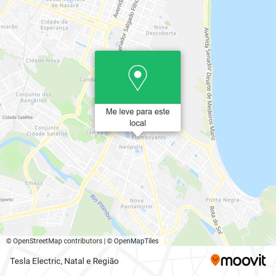 Tesla Electric mapa