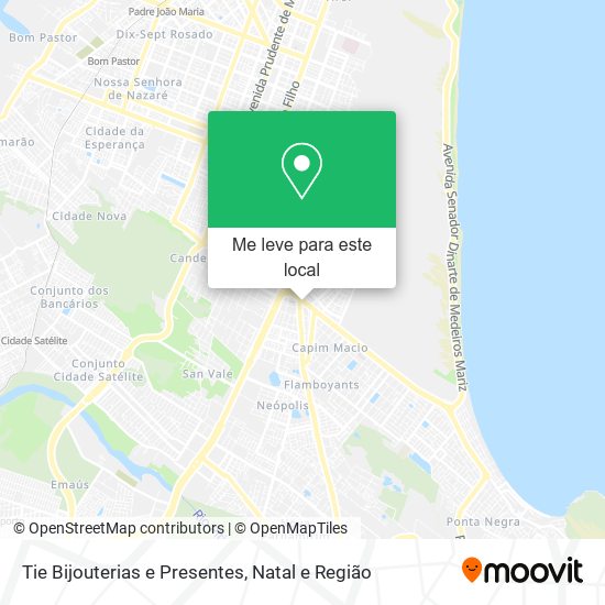 Tie Bijouterias e Presentes mapa