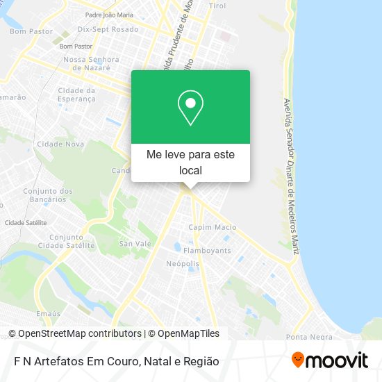 F N Artefatos Em Couro mapa