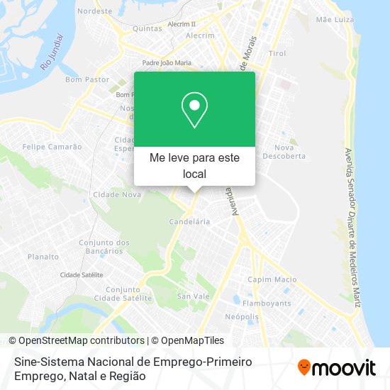 Sine-Sistema Nacional de Emprego-Primeiro Emprego mapa