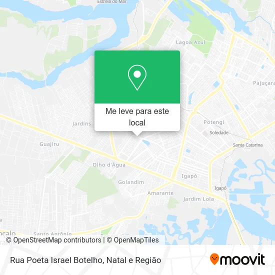 Rua Poeta Israel Botelho mapa