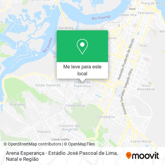 Arena Esperança - Estádio José Pascoal de Lima mapa