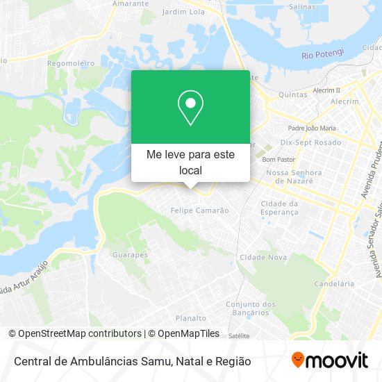 Central de Ambulâncias Samu mapa
