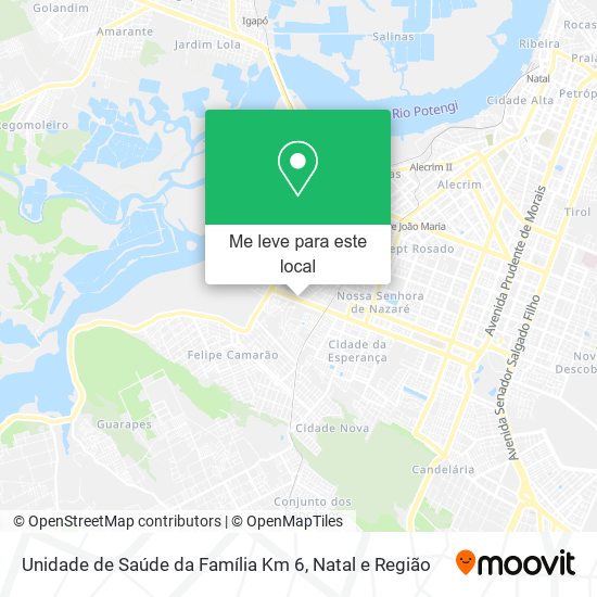 Unidade de Saúde da Família Km 6 mapa