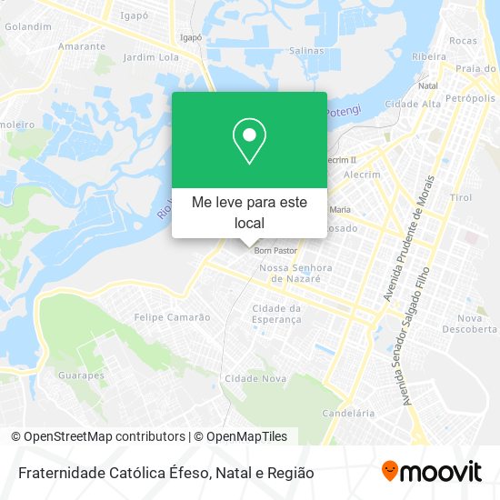 Fraternidade Católica Éfeso mapa