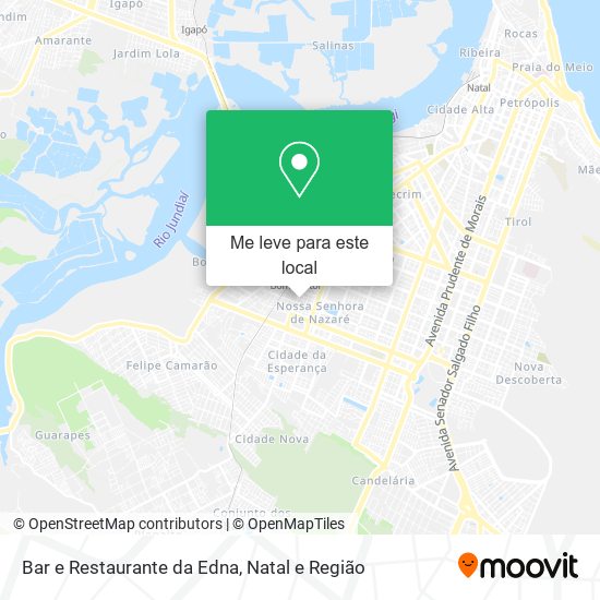 Bar e Restaurante da Edna mapa