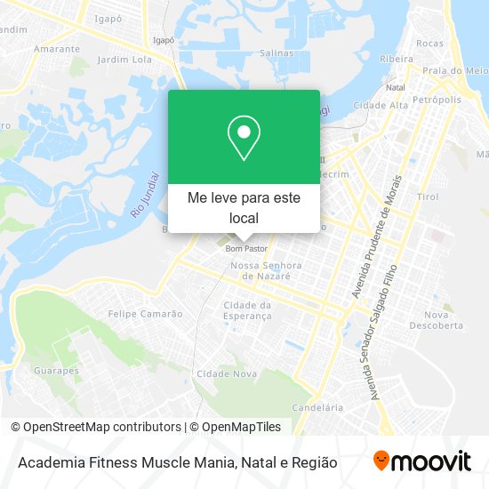 Academia Fitness Muscle Mania mapa