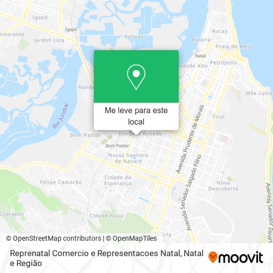 Reprenatal Comercio e Representacoes Natal mapa