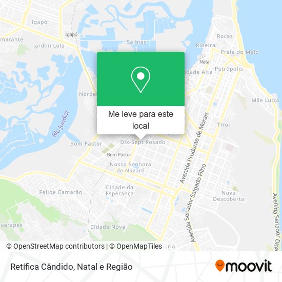 Retífica Cândido mapa