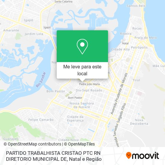 PARTIDO TRABALHISTA CRISTAO PTC RN DIRETORIO MUNICIPAL DE mapa