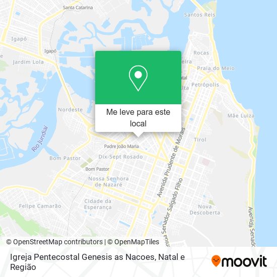 Igreja Pentecostal Genesis as Nacoes mapa