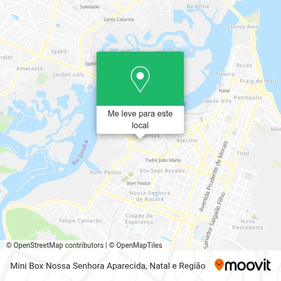 Mini Box Nossa Senhora Aparecida mapa