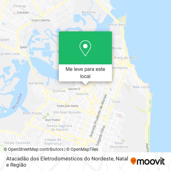 Atacadão dos Eletrodomésticos do Nordeste mapa