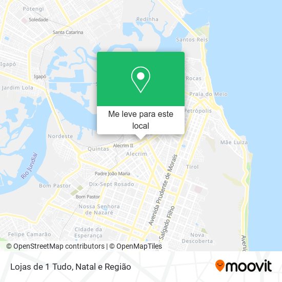 Lojas de 1 Tudo mapa