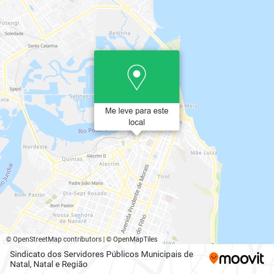 Sindicato dos Servidores Públicos Municipais de Natal mapa