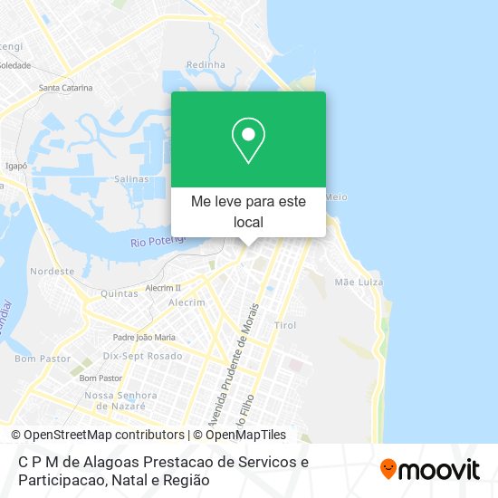 C P M de Alagoas Prestacao de Servicos e Participacao mapa