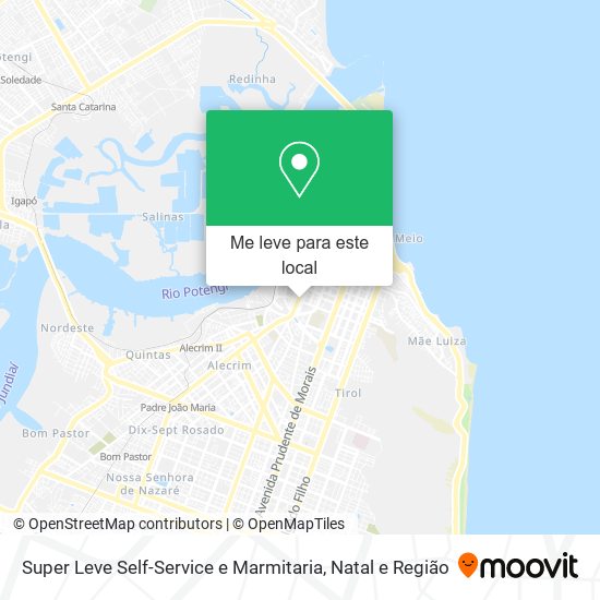 Super Leve Self-Service e Marmitaria mapa