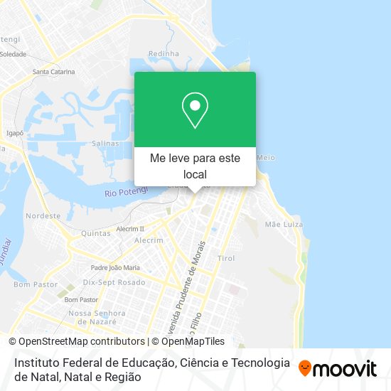 Instituto Federal de Educação, Ciência e Tecnologia de Natal mapa