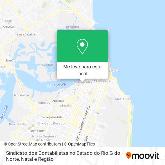 Sindicato dos Contabilistas no Estado do Rio G do Norte mapa