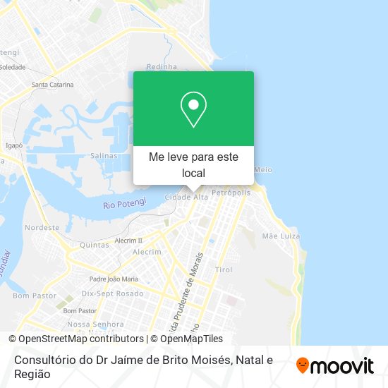 Consultório do Dr Jaíme de Brito Moisés mapa