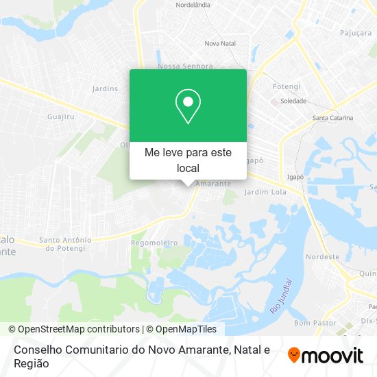 Conselho Comunitario do Novo Amarante mapa