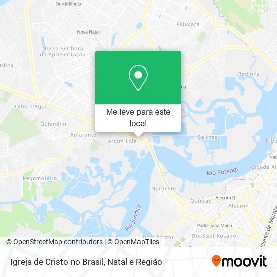 Igreja de Cristo no Brasil mapa