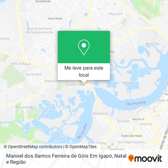 Manoel dos Santos Ferreira de Góis Em Igapó mapa