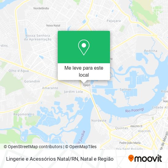 Lingerie e Acessórios Natal/RN mapa
