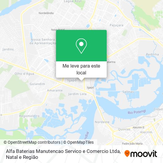Alfa Baterias Manutencao Servico e Comercio Ltda mapa