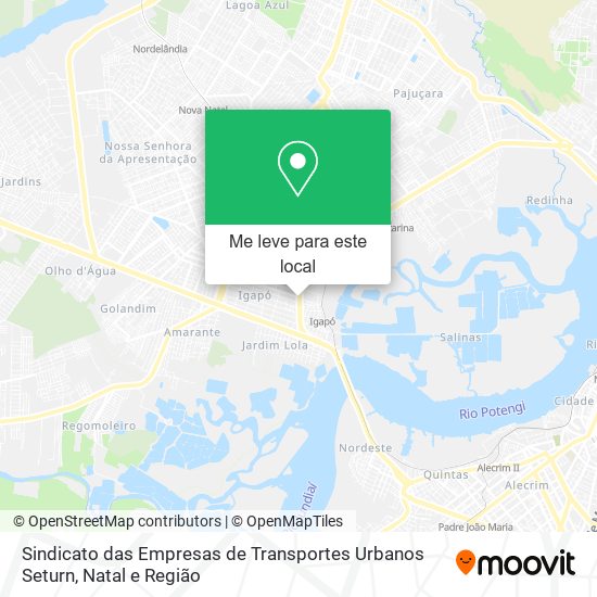 Sindicato das Empresas de Transportes Urbanos Seturn mapa