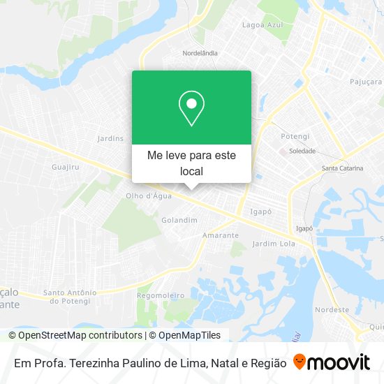 Em Profa. Terezinha Paulino de Lima mapa