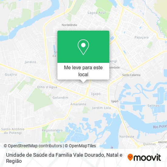 Unidade de Saúde da Familia Vale Dourado mapa