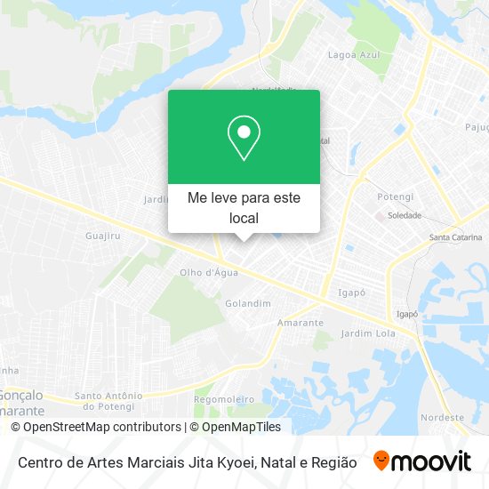 Centro de Artes Marciais Jita Kyoei mapa