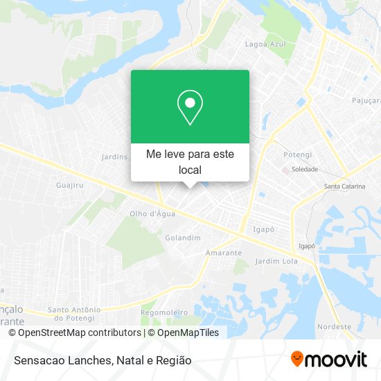 Sensacao Lanches mapa