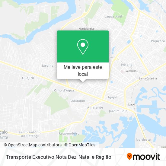 Transporte Executivo Nota Dez mapa