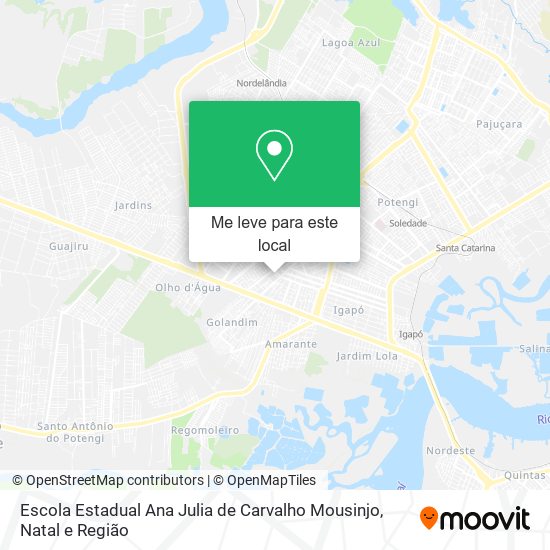 Escola Estadual Ana Julia de Carvalho Mousinjo mapa