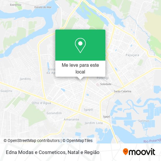 Edna Modas e Cosmeticos mapa