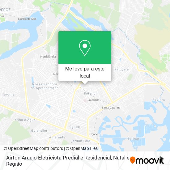 Airton Araujo Eletricista Predial e Residencial mapa