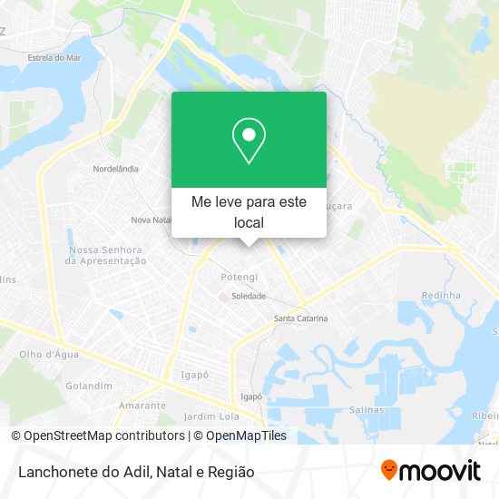 Lanchonete do Adil mapa