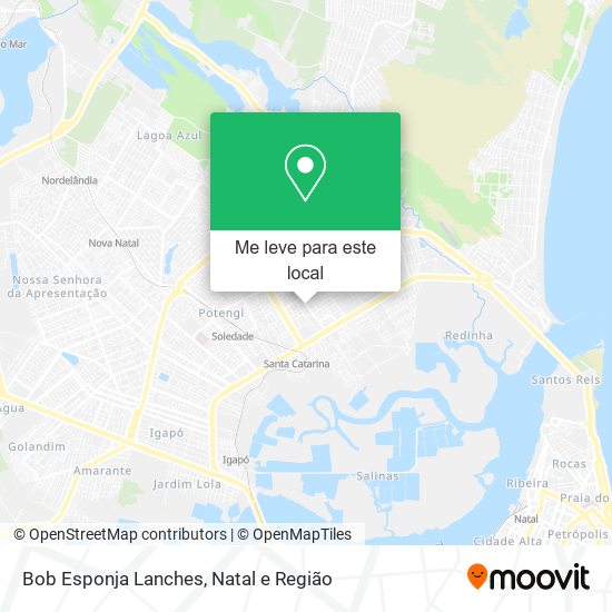 Bob Esponja Lanches mapa
