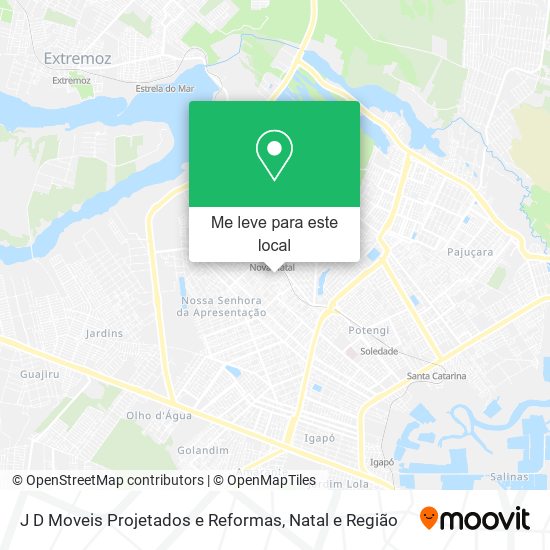 J D Moveis Projetados e Reformas mapa