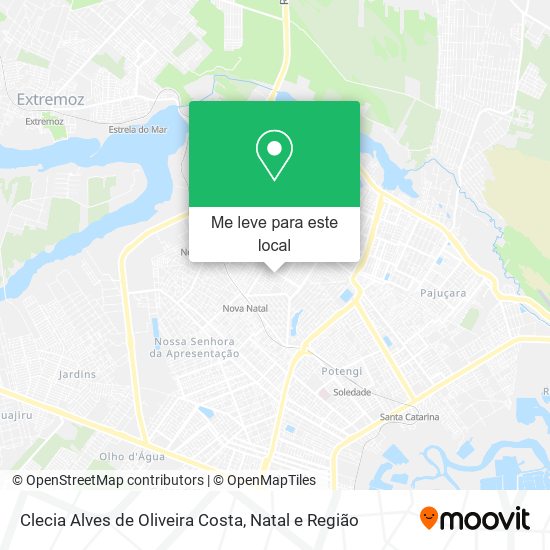 Clecia Alves de Oliveira Costa mapa