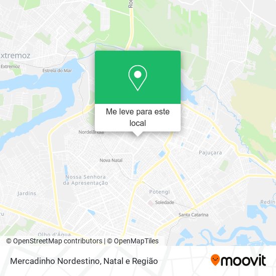 Mercadinho Nordestino mapa