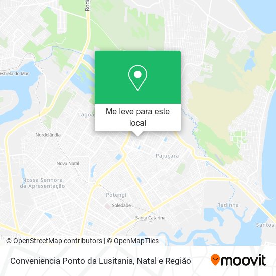 Conveniencia Ponto da Lusitania mapa